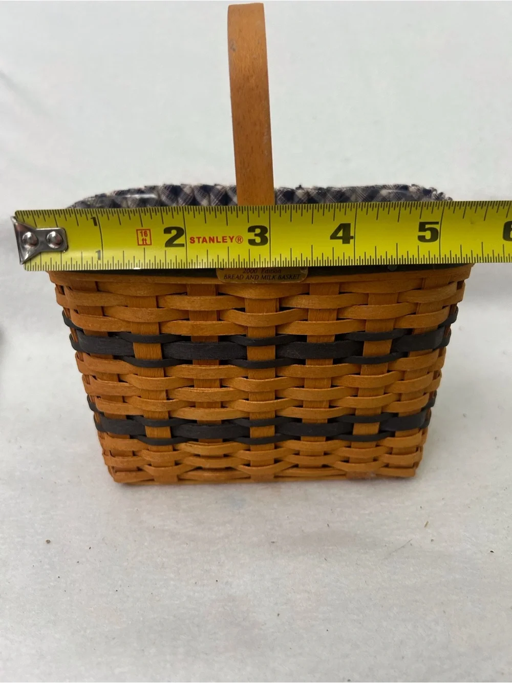 Longaberger J.W. Collection Miniature Bread & Milk Basket